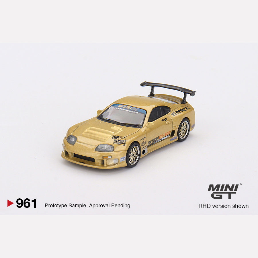 MiniGT #961 Toyota Supra (A80) Top Secret GT-300 Top Secret Gold