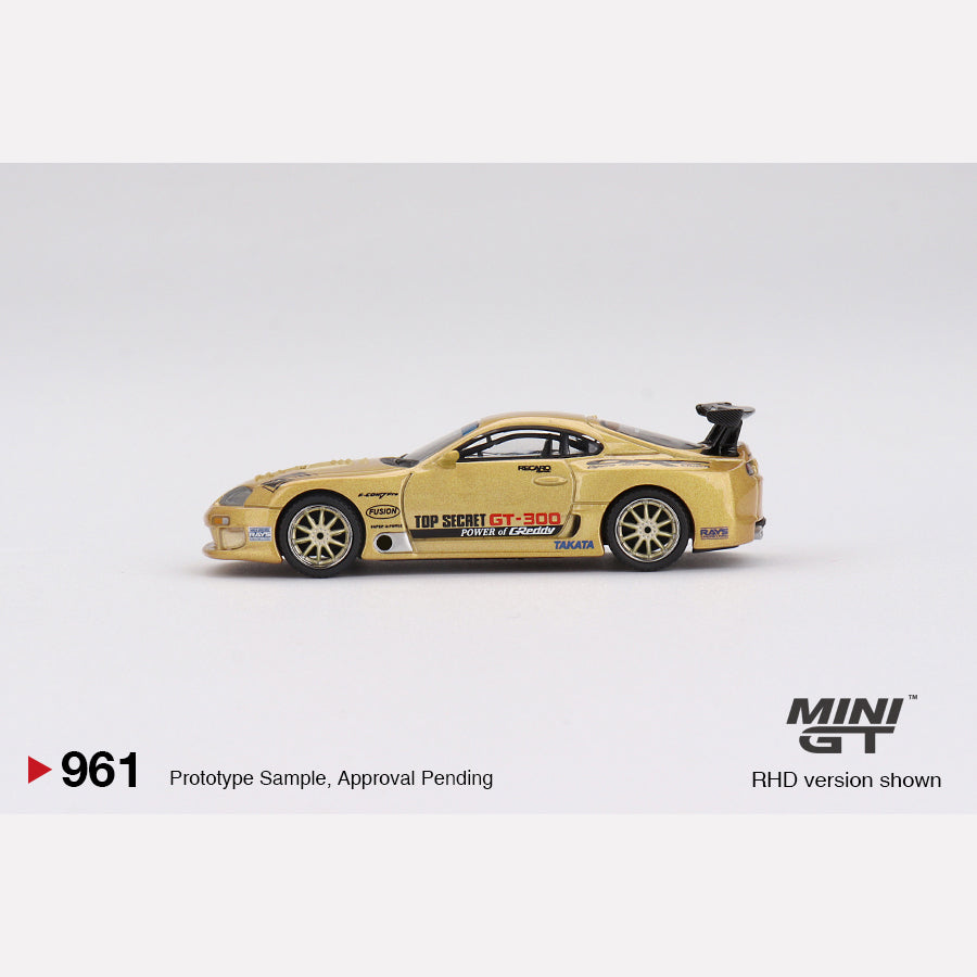 MiniGT #961 Toyota Supra (A80) Top Secret GT-300 Top Secret Gold