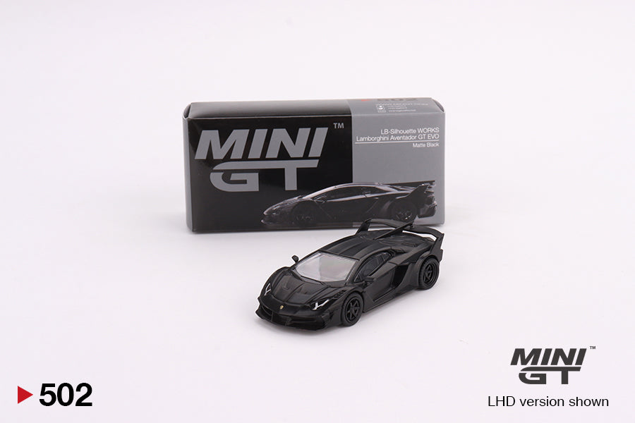 MiniGT 502 Lamborghini LB-Silhouette WORKS Aventador GT EVO Matte Black