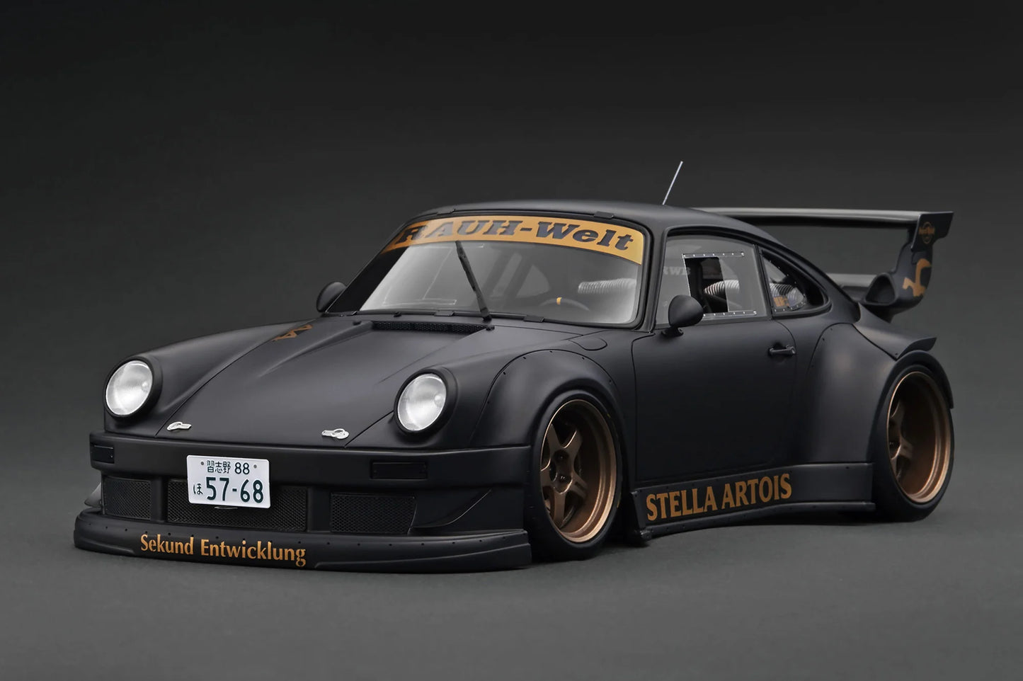 Ignition Model 1:18 RWB 930 Matte Black "Stella Artois"