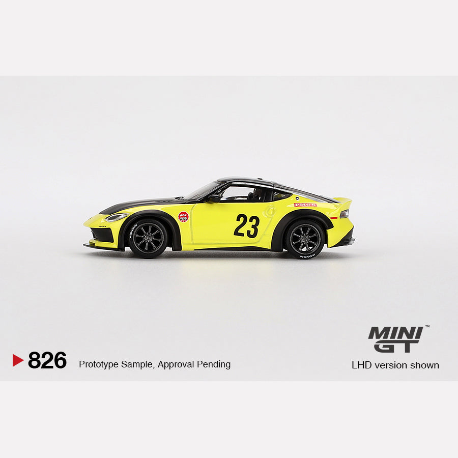 MiniGT #826 Nissan Z LB NATION WORKS Ikazuchi Yellow