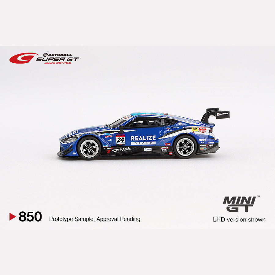 MiniGT #850 Nissan Z GT500 #24 "REALIZE CORPORTATION ADVAN Z" KONDO RACING 2023 SUPER GT SERIES
