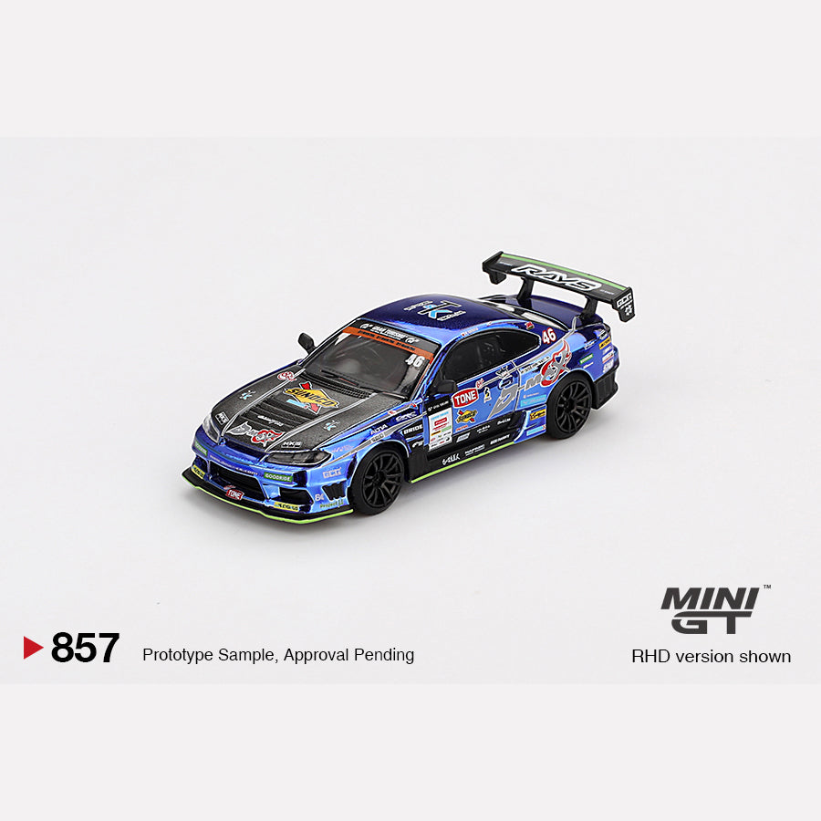 MiniGT #857 Nissan Silvia (S15) D-MAX #46 D-MAX Racing 2023 D1 Grand Prix