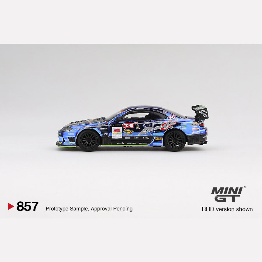 MiniGT #857 Nissan Silvia (S15) D-MAX #46 D-MAX Racing 2023 D1 Grand Prix