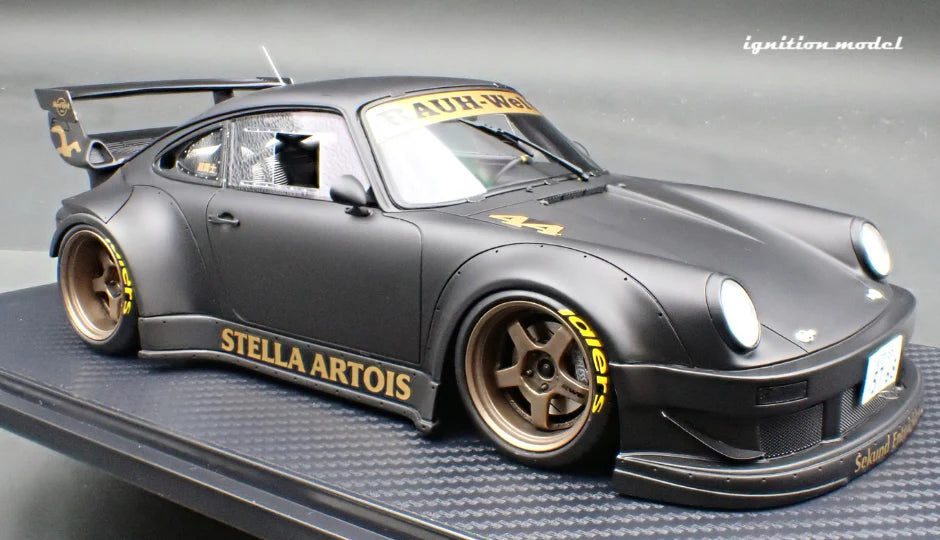 Ignition Model 1:18 RWB 930 Matte Black "Stella Artois"