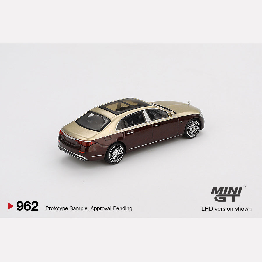 MiniGT #962 Mercedes-Maybach S 680 Gold / Dark Red Metallic