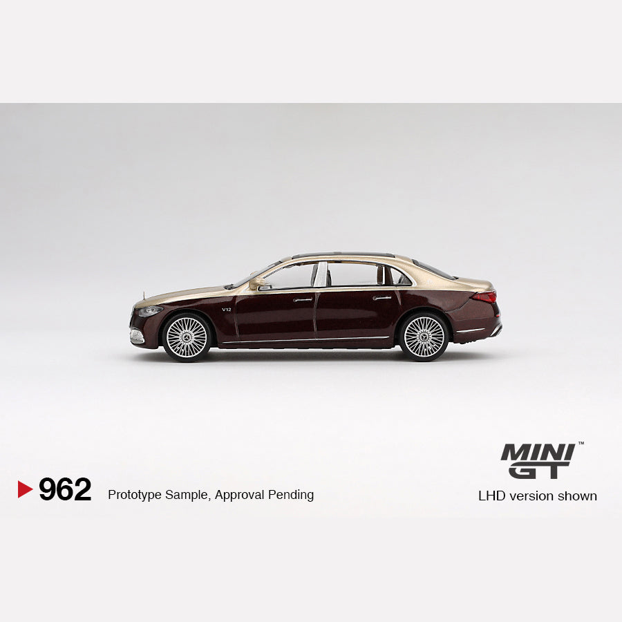 MiniGT #962 Mercedes-Maybach S 680 Gold / Dark Red Metallic