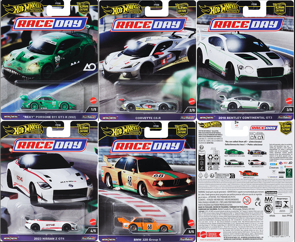 PREORDER Hot Wheels 2024 Race Day Set of 5 Cars