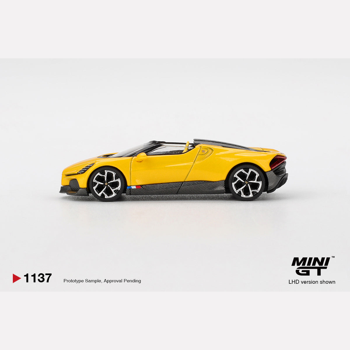 MiniGT #1137 Bugatti W16 Mistral Yellow (LHD)