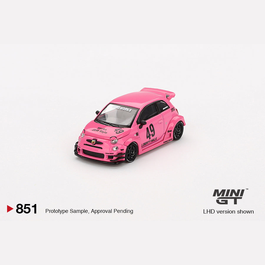 MiniGT #851 ABARTH 595 LB-WORKS x Abas Works Pink
