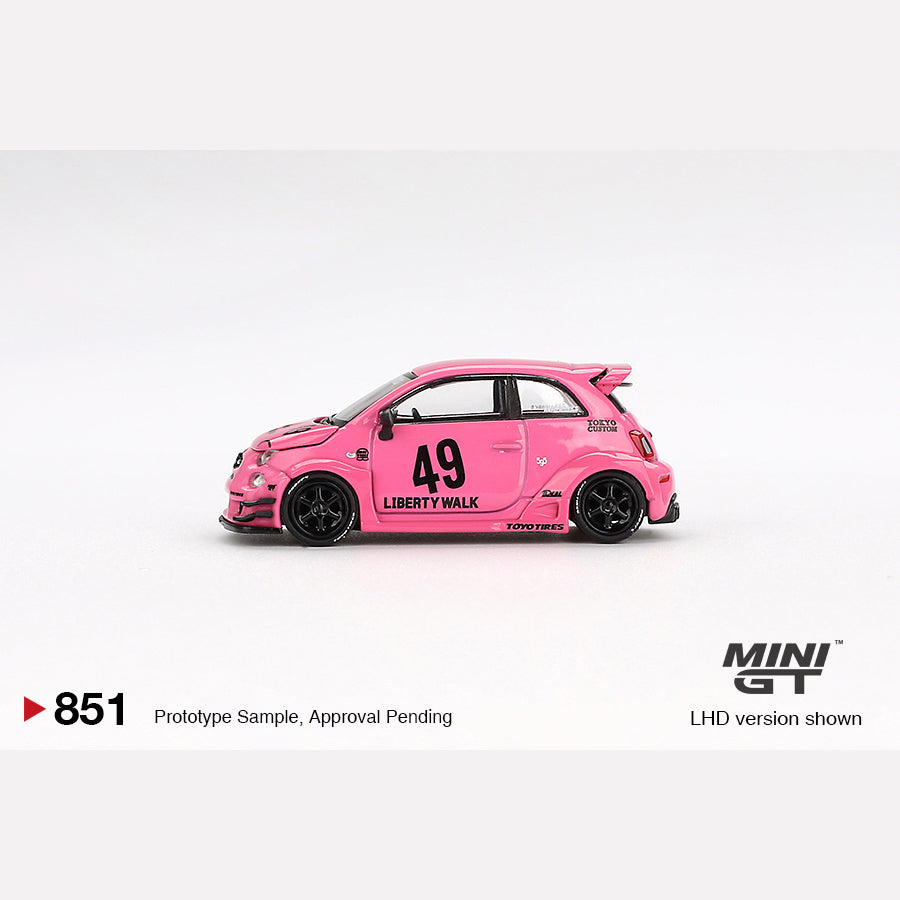 MiniGT #851 ABARTH 595 LB-WORKS x Abas Works Pink