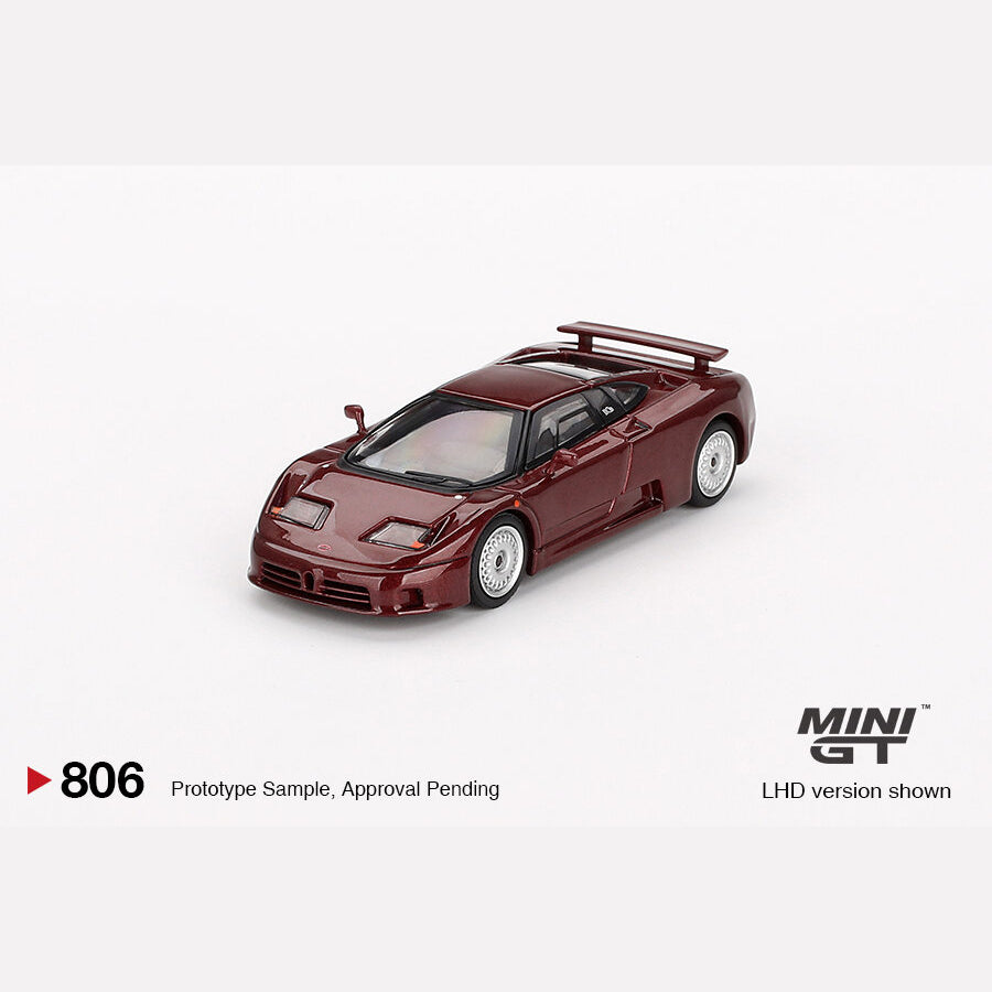 MiniGT #806 Bugatti EB110 GT Dark Red Metallic
