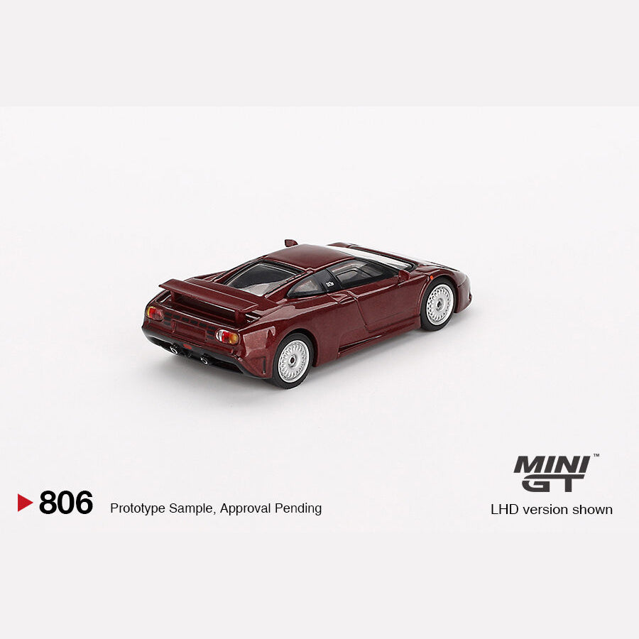 MiniGT #806 Bugatti EB110 GT Dark Red Metallic