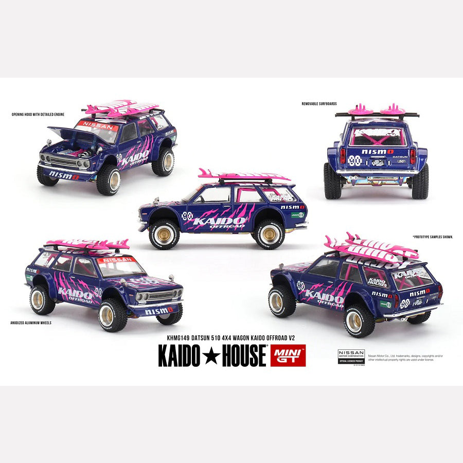 MiniGT KAIDO HOUSE Datsun 510 4x4 Wagon Kaido Offroad V2