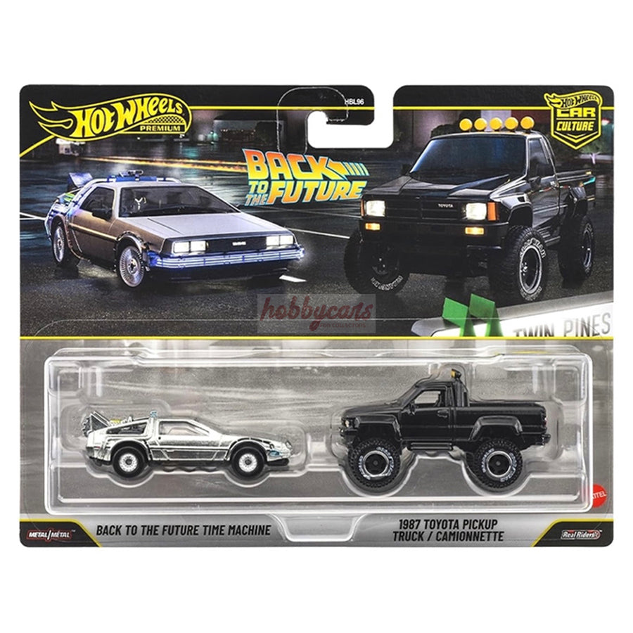 Hot Wheels 2 Twin Pack Back To The Future Time Machine - 1987 Toyota PickUp Truck