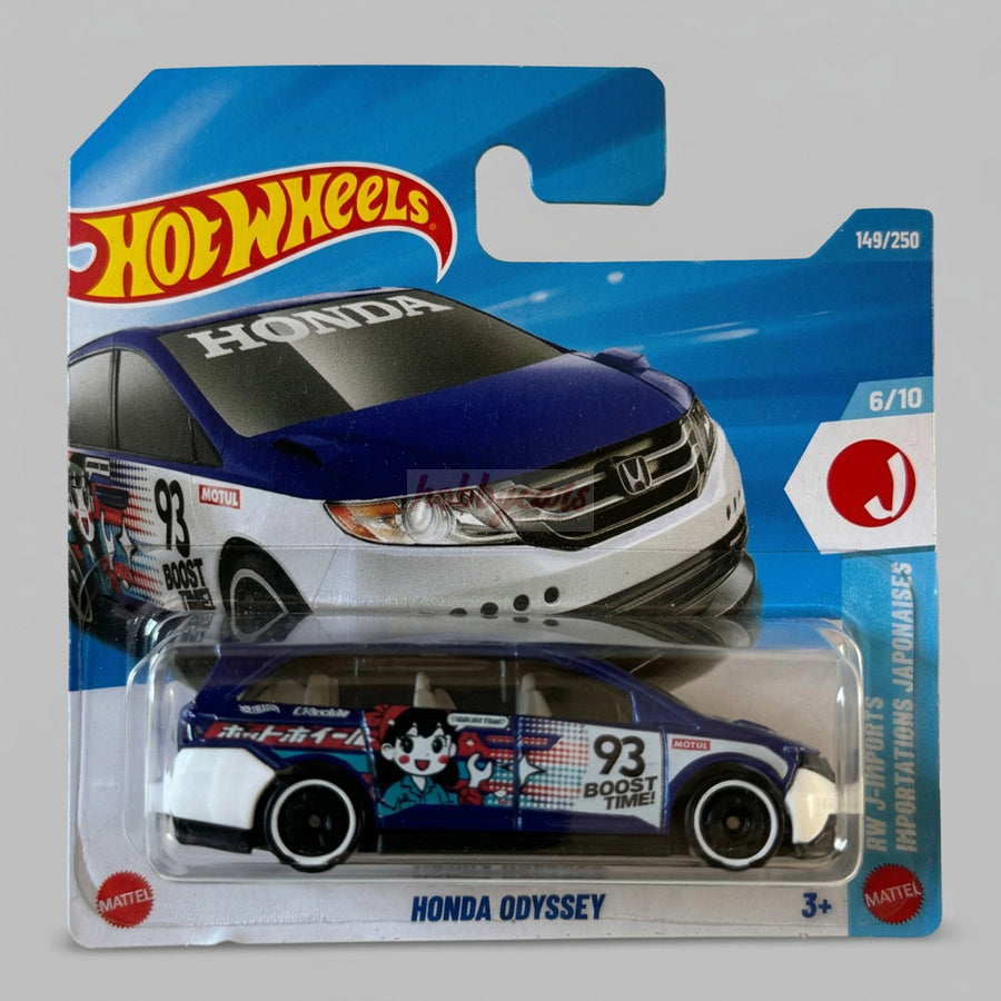 Hot Wheels Honda Odyssey (Blue/White) Short Card (Damaged) HW J-Imports 149/250