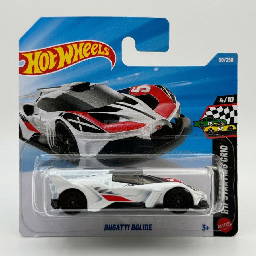 Hot Wheels Bugatti Bolide (White) Short Card (Damaged) HW Starting Grid 50/250