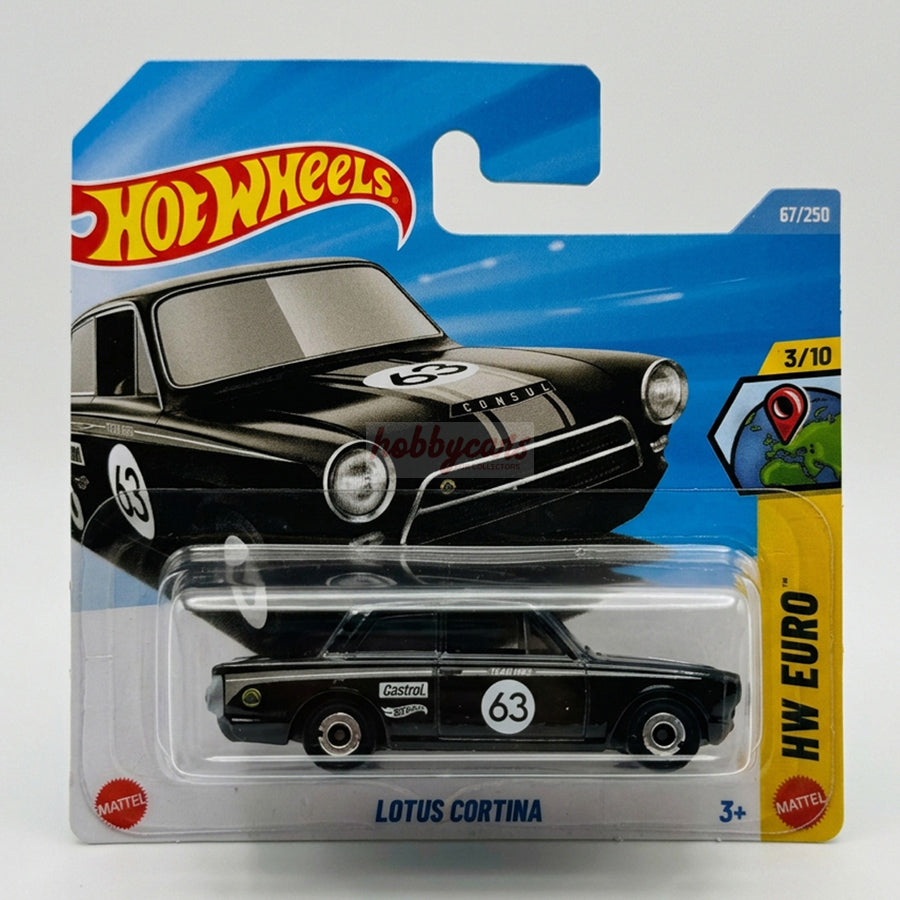 Hot Wheels Lotus Cortina (Black) Short Card HW Euro 67/250