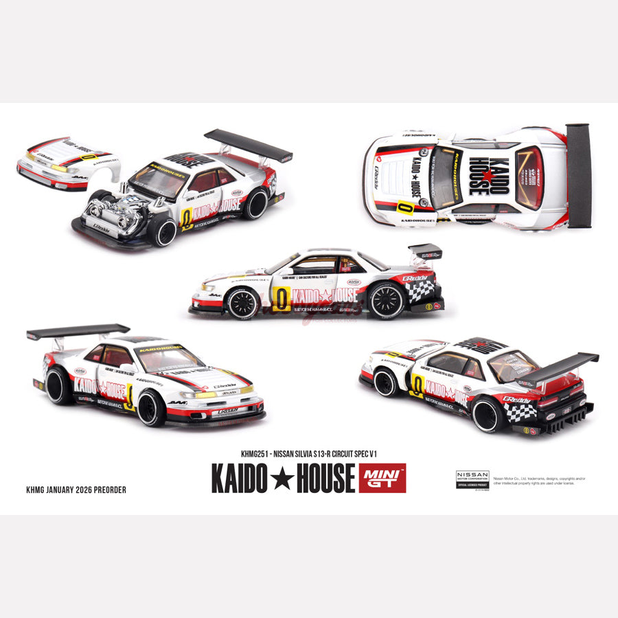 MiniGT KAIDO HOUSE #251 Nissan Silvia S13-R Circuit Spec V1