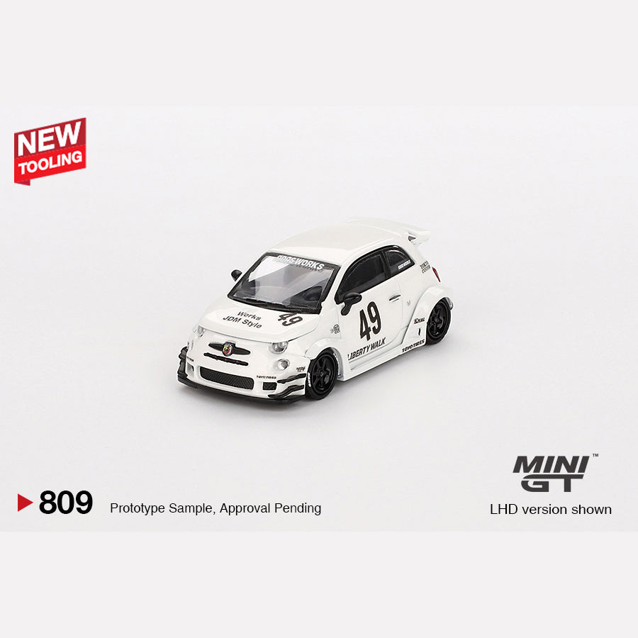 MiniGT #809 LB-WORKS x Abas Works ABARTH 595 Gara White