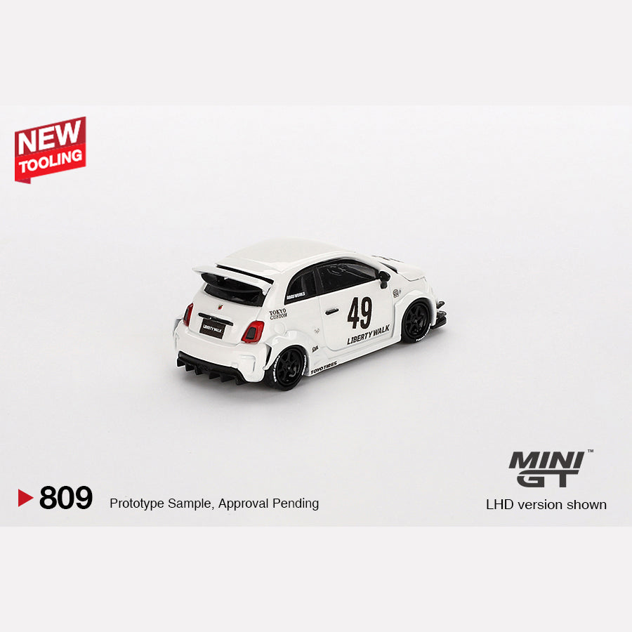 MiniGT #809 LB-WORKS x Abas Works ABARTH 595 Gara White