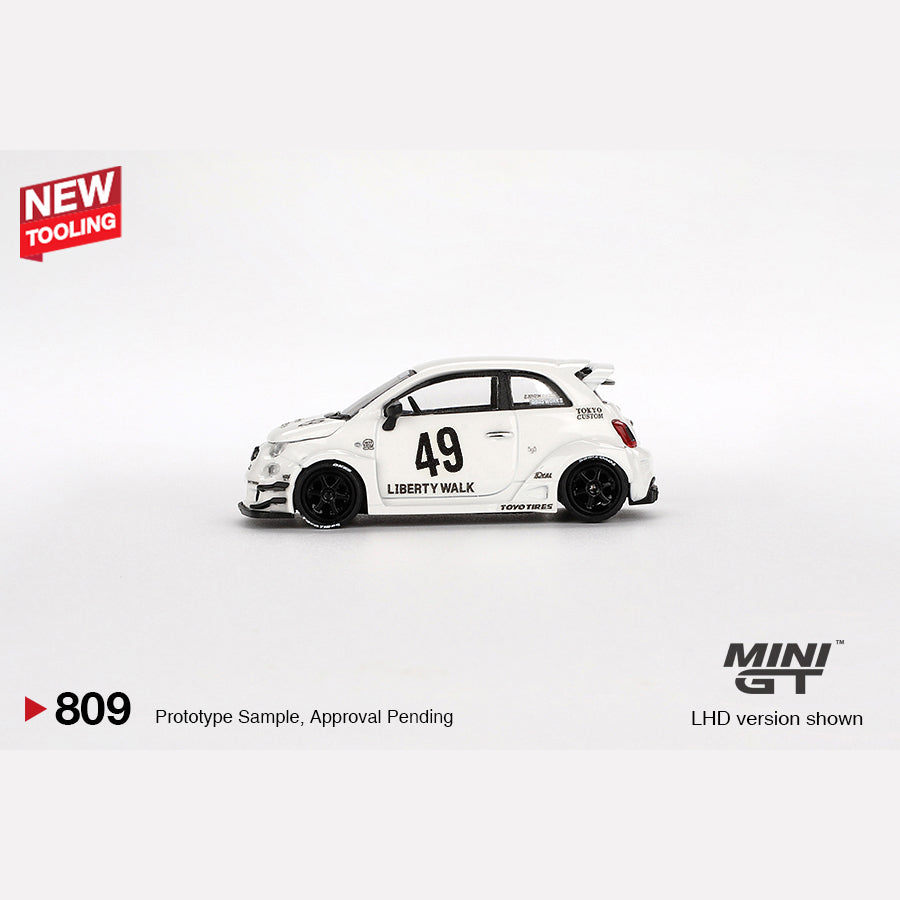 MiniGT #809 LB-WORKS x Abas Works ABARTH 595 Gara White