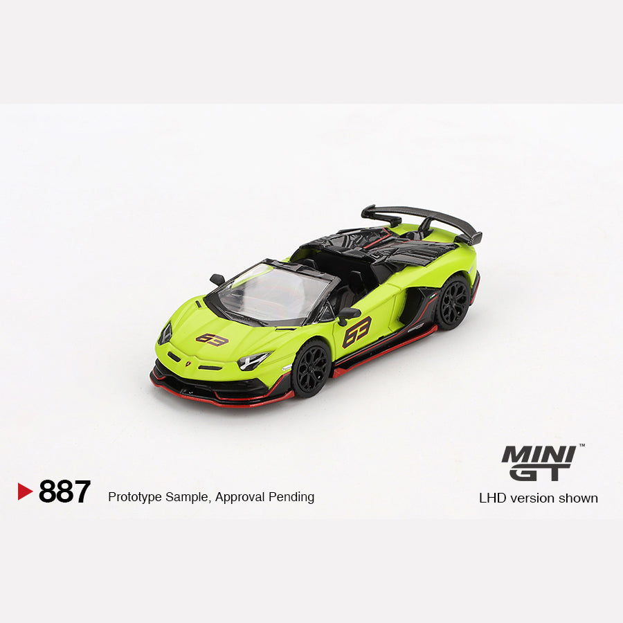 MiniGT #887 Lamborghini Aventador SVJ 63 Roadster Verde Shock