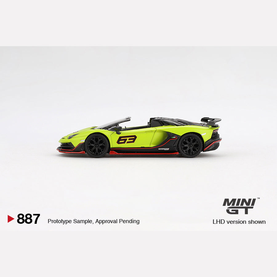 MiniGT #887 Lamborghini Aventador SVJ 63 Roadster Verde Shock