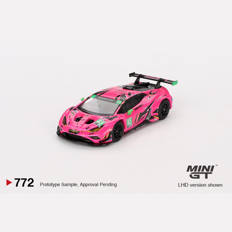 MiniGT #772 Lamborghini Huracán GT3 EVO2 #83 Iron Dames 2023 IMSA Daytona 24 Hrs