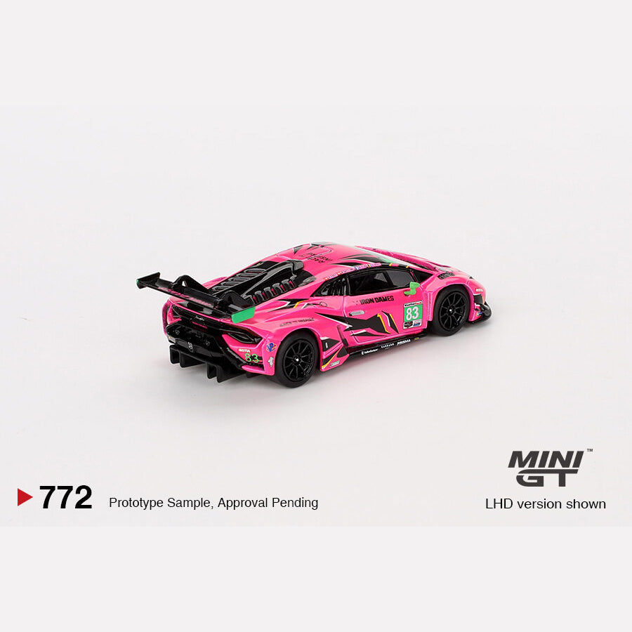 MiniGT #772 Lamborghini Huracán GT3 EVO2 #83 Iron Dames 2023 IMSA Daytona 24 Hrs