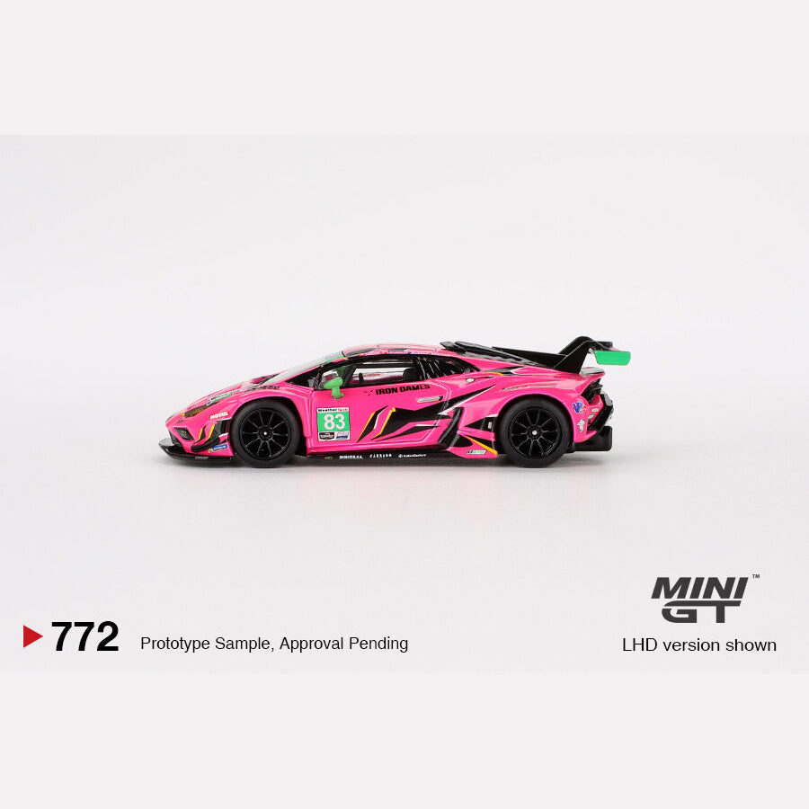 MiniGT #772 Lamborghini Huracán GT3 EVO2 #83 Iron Dames 2023 IMSA Daytona 24 Hrs