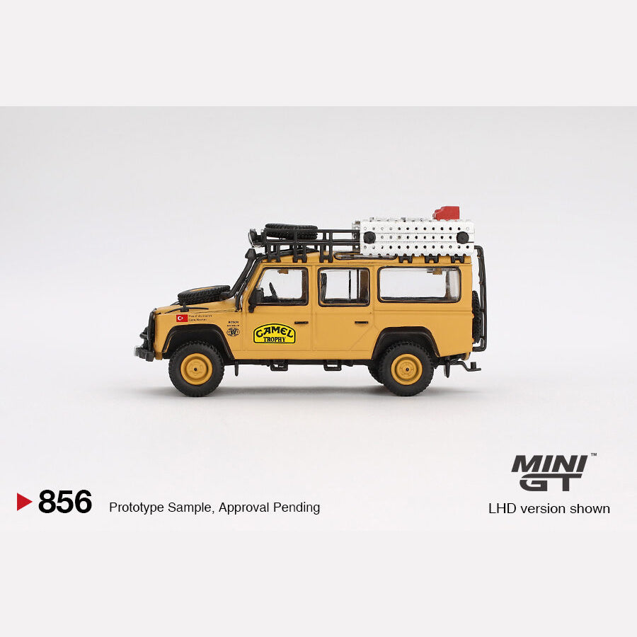 MiniGT #856 Land Rover Defender 110 1989 Camel Trophy Amazon Team Turkey Turkey Exclusive (Blister)