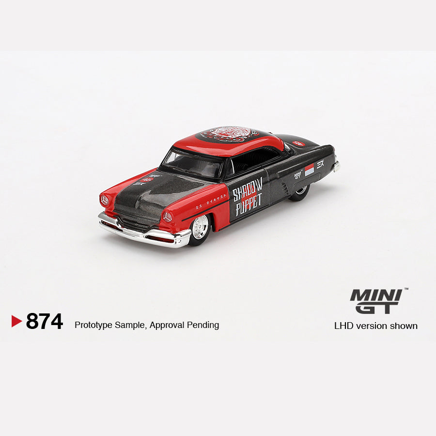 MiniGT #874 Lincoln Capri Hot Rod 1954 "Shadow Puppet" MINI GT x MIZU Diecast 2024 (Blister)