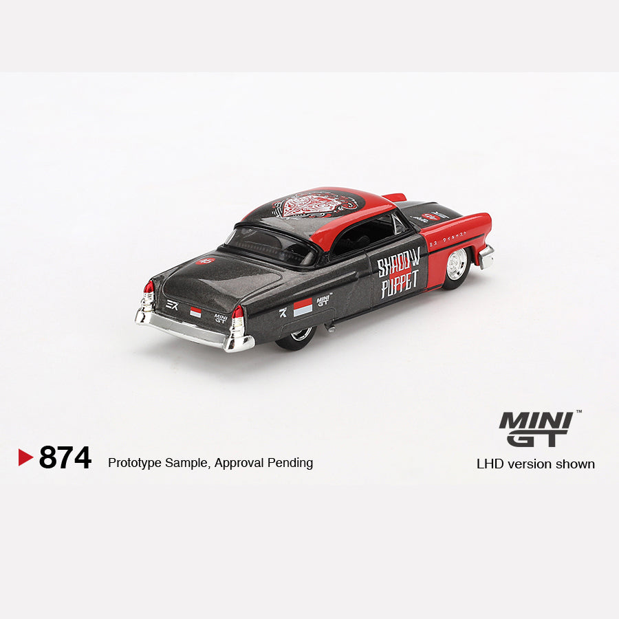 MiniGT #874 Lincoln Capri Hot Rod 1954 "Shadow Puppet" MINI GT x MIZU Diecast 2024 (Blister)
