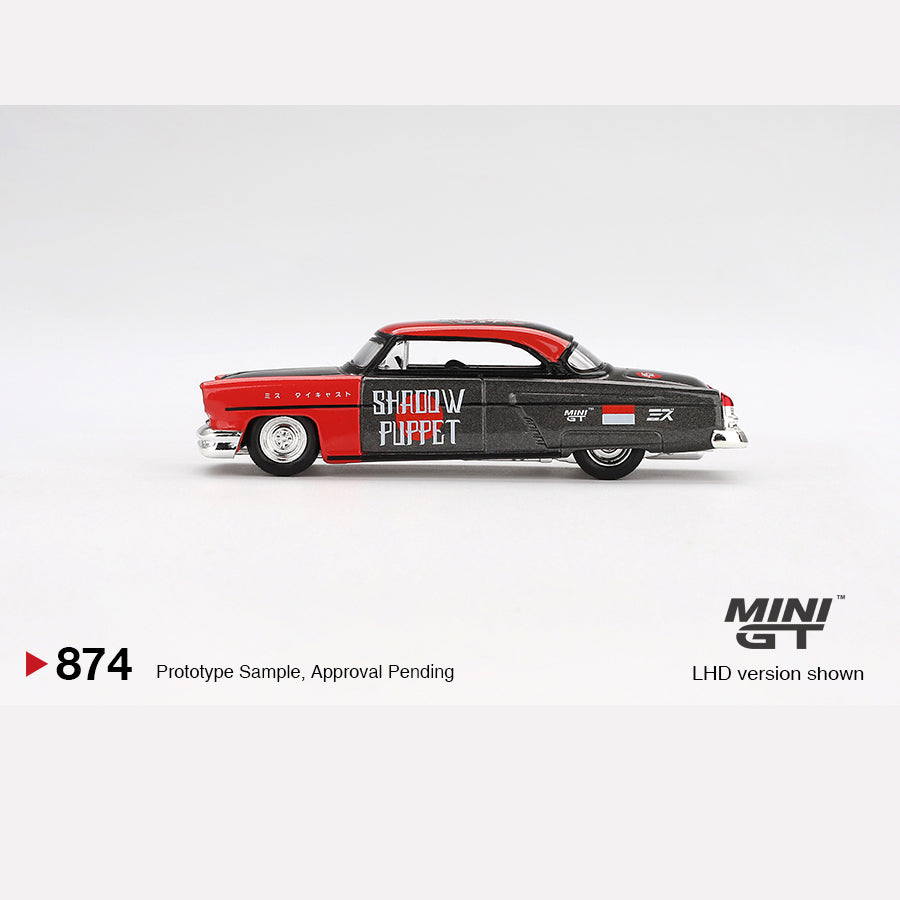 MiniGT #874 Lincoln Capri Hot Rod 1954 "Shadow Puppet" MINI GT x MIZU Diecast 2024 (Blister)