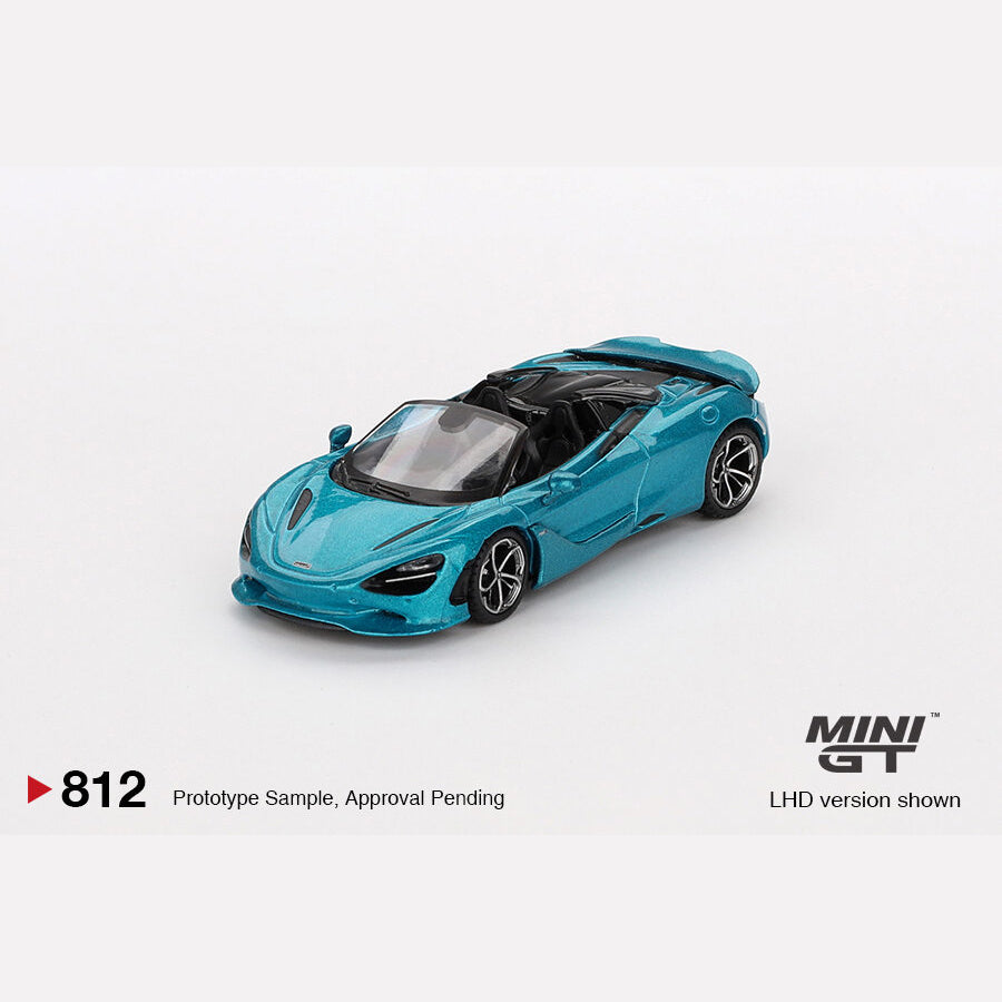MiniGT #812 McLaren 750S Spider Belize Blue