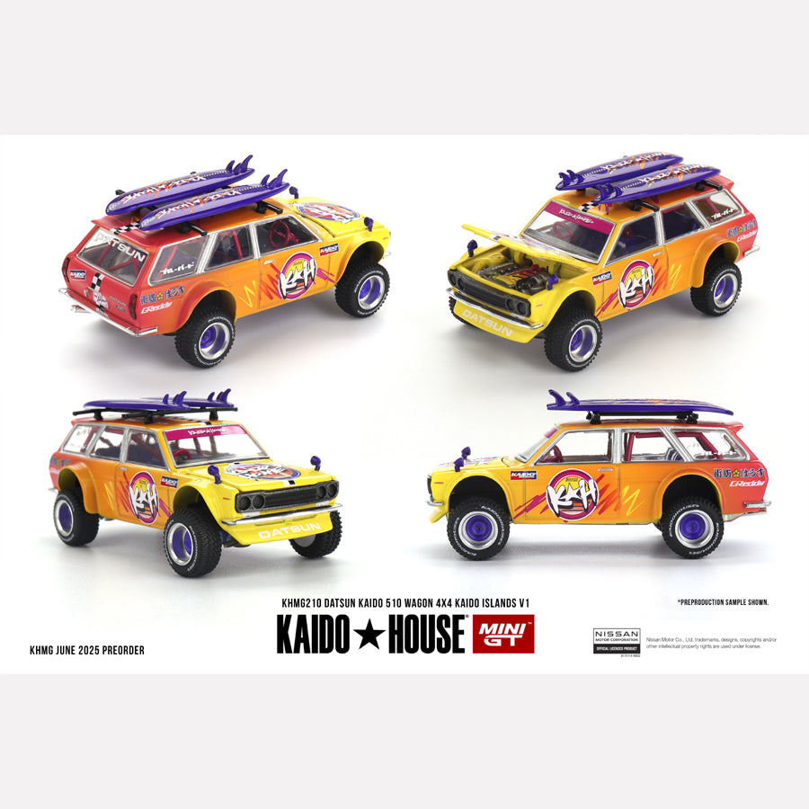 MiniGT KAIDO HOUSE #210 Datsun KAIDO 510 Wagon 4x4 Kaido ISLANDS V1