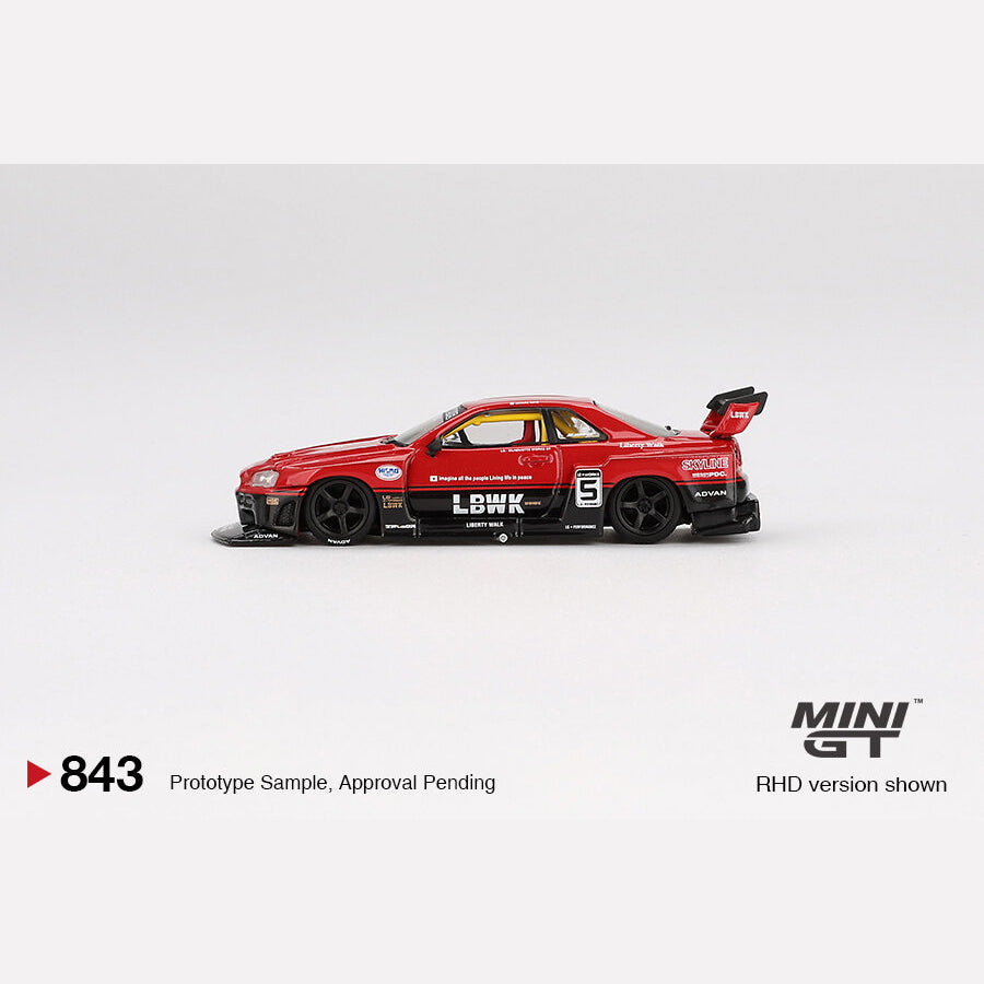 MiniGT #843 Nissan LB-ER34 Super Silhouette SKYLINE Red/Black