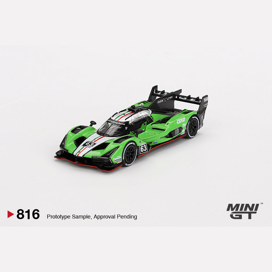 MiniGT #816 Lamborghini SC63 #63 Iron Lynx 2024 IMSA Sebring 12 Hrs