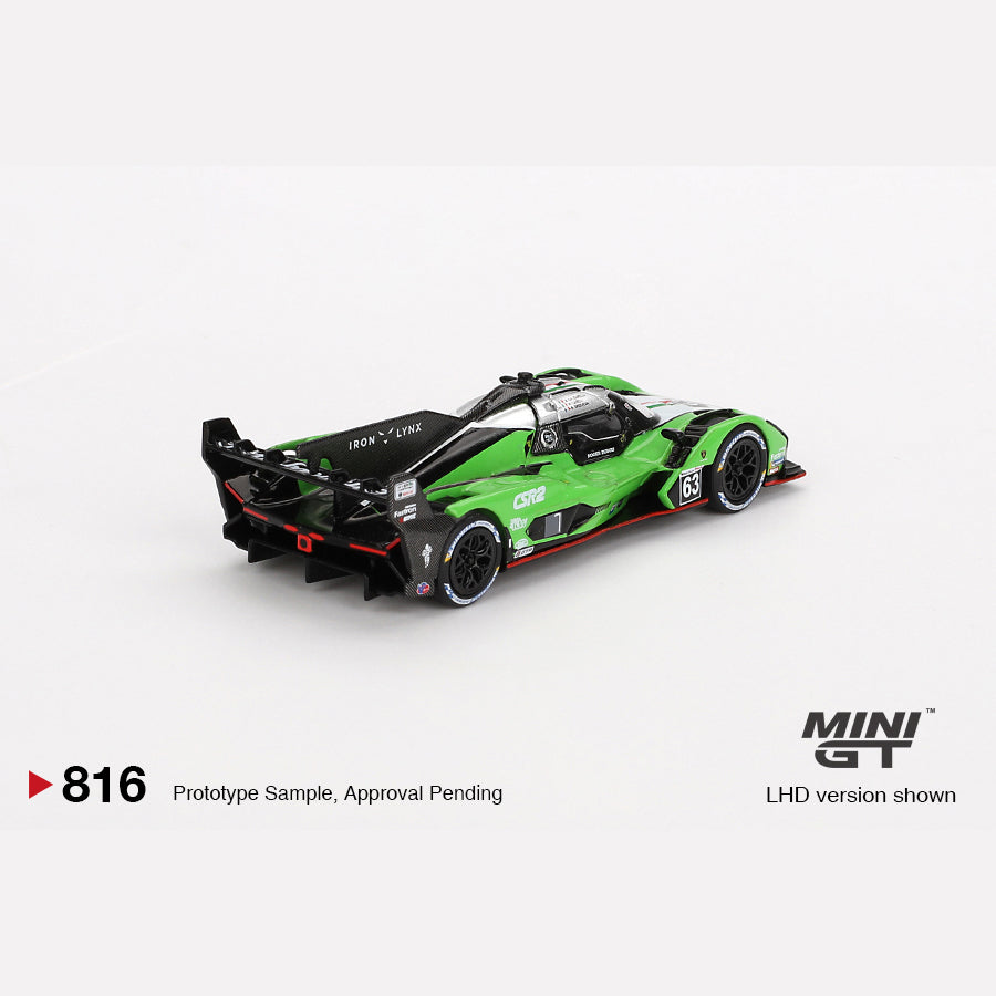 MiniGT #816 Lamborghini SC63 #63 Iron Lynx 2024 IMSA Sebring 12 Hrs