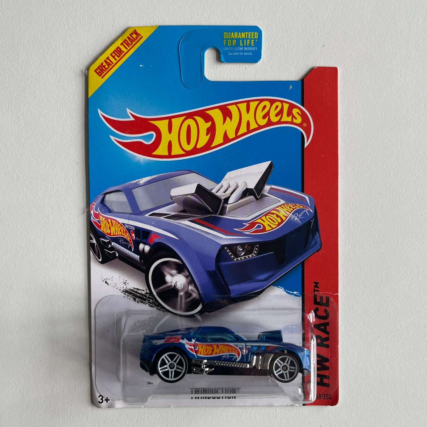 Hot Wheels Twinduction (Blue) Long Card (Damaged) HW Race 148/250 Treasure Hunt