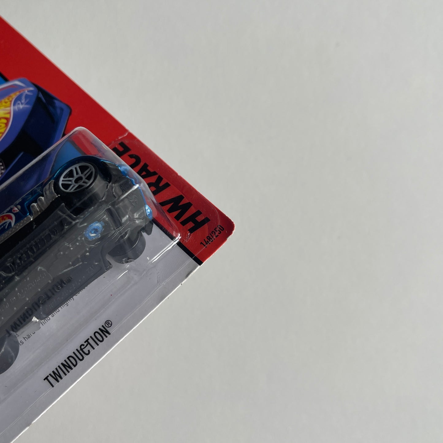 Hot Wheels Twinduction (Blue) Long Card (Damaged) HW Race 148/250 Treasure Hunt