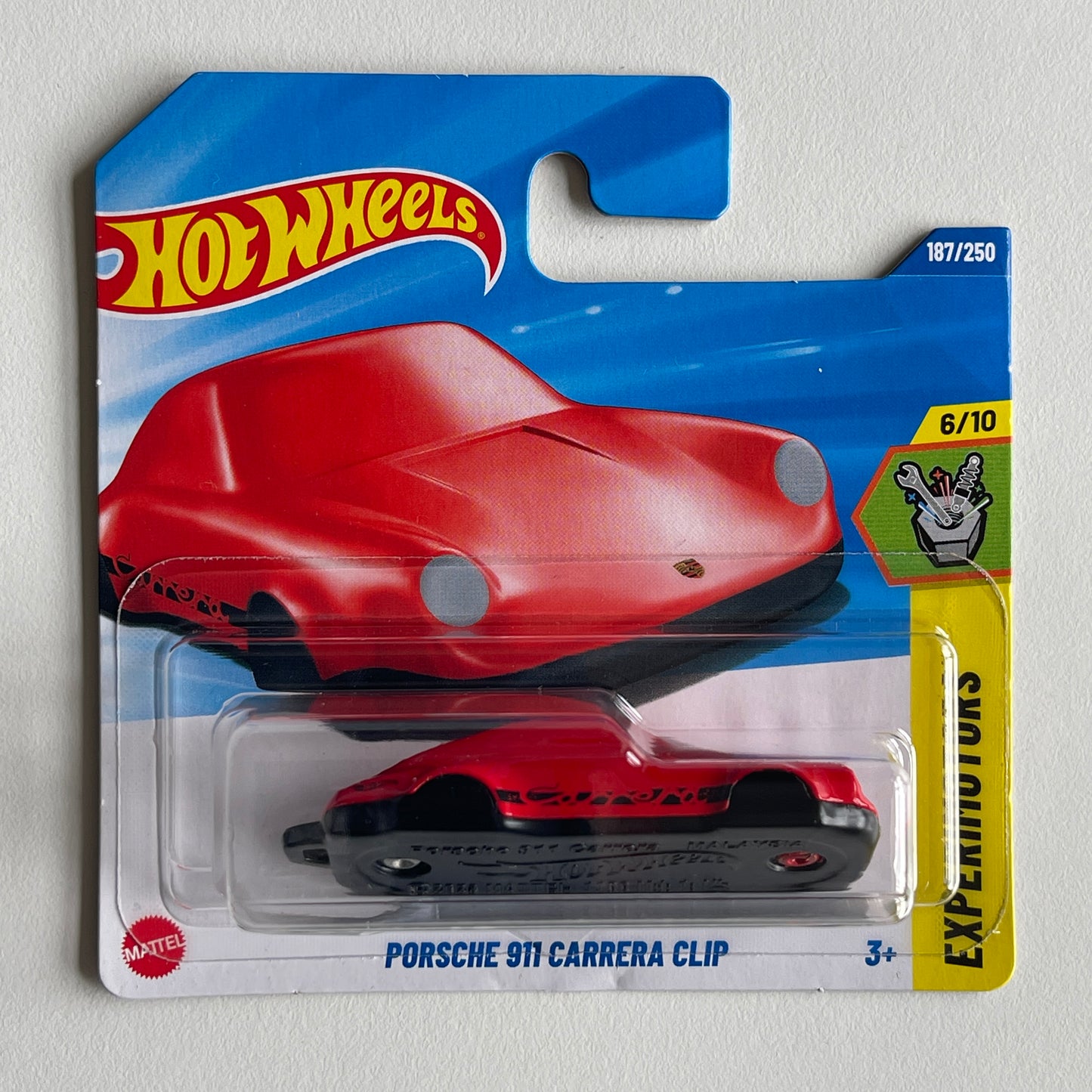 Hot Wheels Porsche 911 Carrera Clip (Red) Short Card (Damaged) Expertmotors 187/250