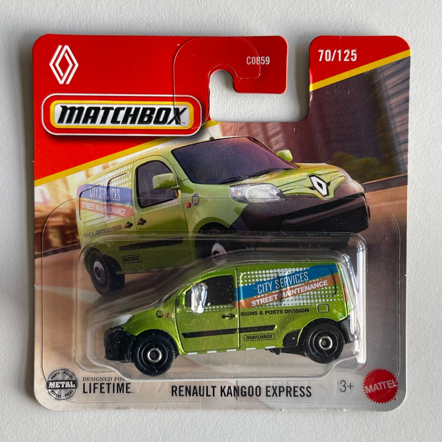 Matchbox Renault Kangoo Express (Green) Short Card (Damaged)