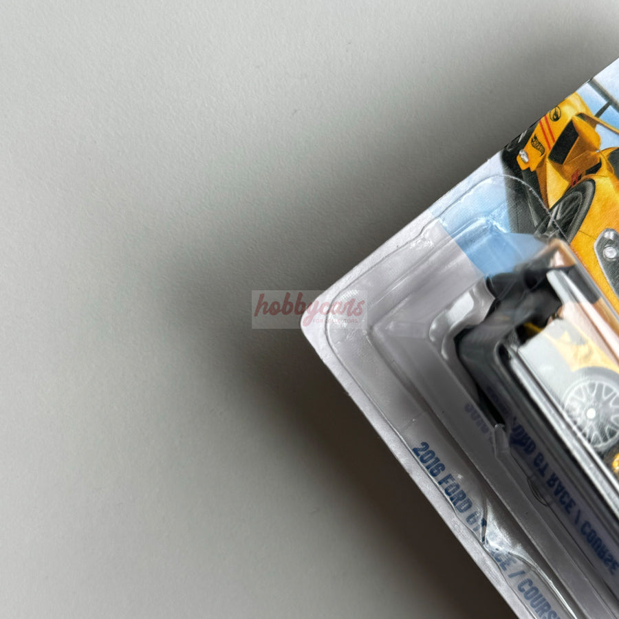 Hot Wheels 2016 Ford GT Race (Yellow) Short Card (Damaged) Exoticars 124/250 Treasure Hunt