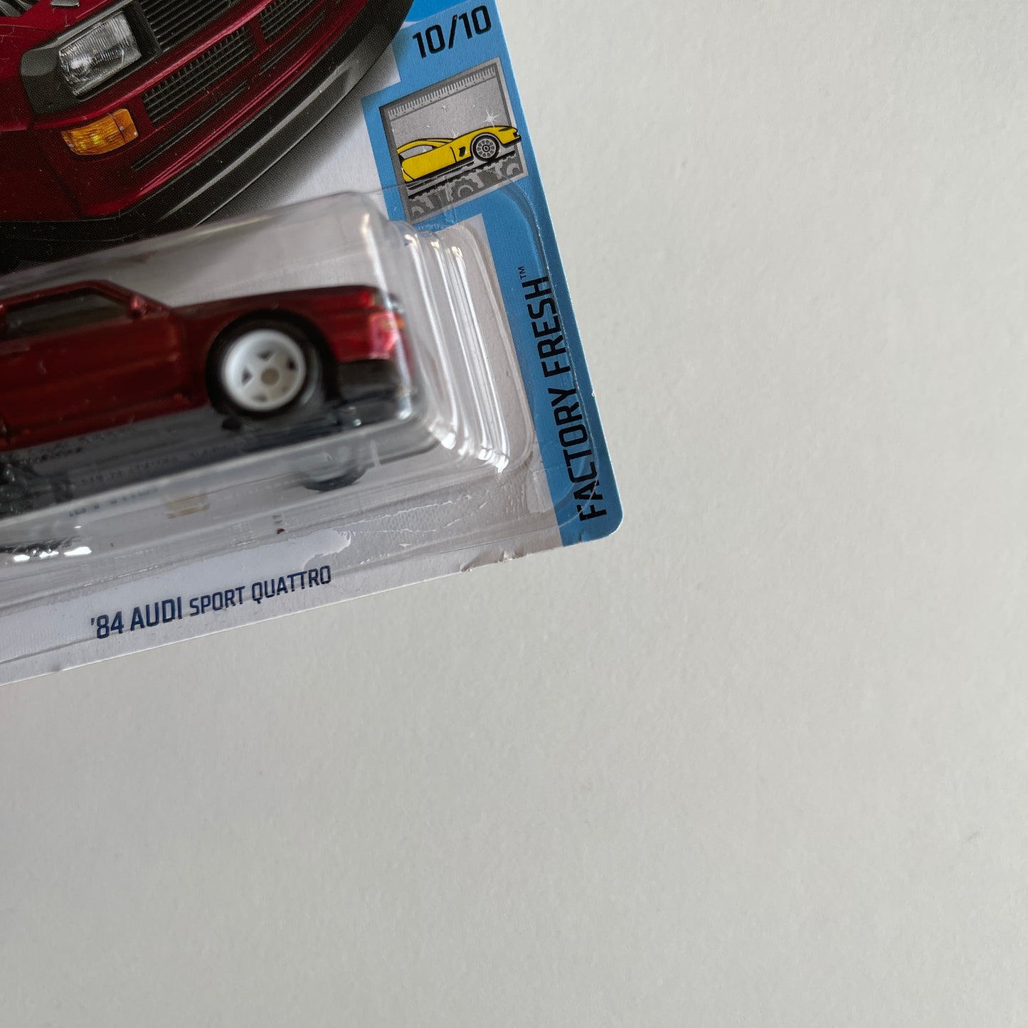 Hot Wheels STH '84 Audi Sport Quattro (Red) Long Card (Damaged) Factory Fresh 145/250 Super Treasure Hunt