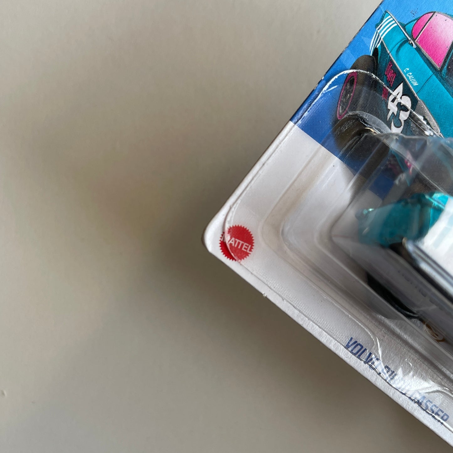 Hot Wheels STH Volvo P1800 Gasser (Blue) Short Card (Damaged) HW Reverse Rake 153/250 Super Treasure Hunt