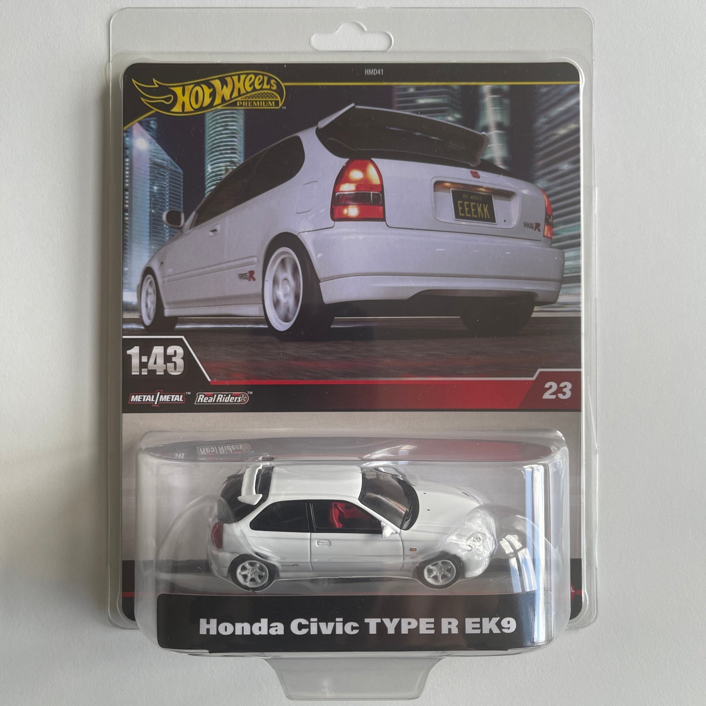 Hot Wheels 1:43 #23 Honda Civic Type R EK9 (White)