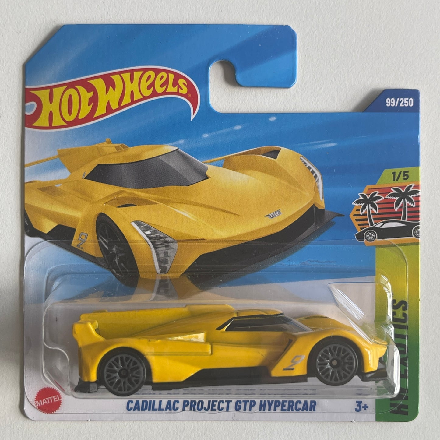 Hot Wheels Cadillac Project GTP Hypercar (Yellow) Short Card HW Exotics 99/250