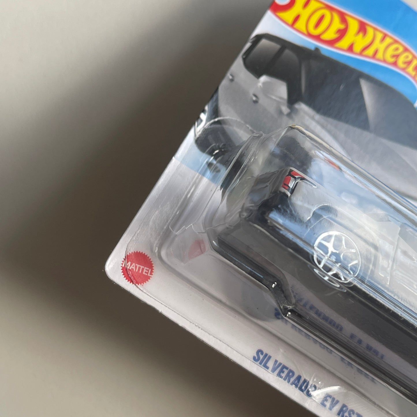 Hot Wheels Silverado EV RST (Grey) Short Card (Damaged) HW EV 86/250
